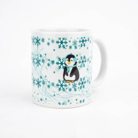 MUG WITH PRINT - PENGUIN 2.0 / sea blue