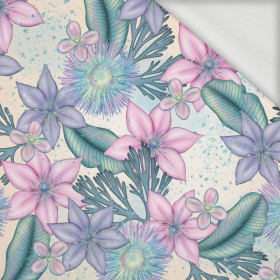 WATER WORLD pat. 1 / ecru - looped knit fabric