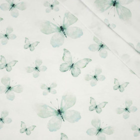 BUTTERFLIES PAT. 2 (WATER-COLOR BUTTERFLIES) - looped knit fabric