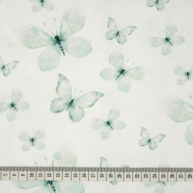 BUTTERFLIES PAT. 2 (WATER-COLOR BUTTERFLIES) - looped knit fabric