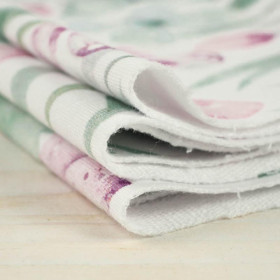 BUTTERFLIES MIX PAT.1 (WATER-COLOR BUTTERFLIES) - looped knit fabric