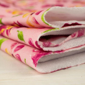 BUTTERFLIES AND HONEY (BEARS AND BUTTERFLIES) - looped knit fabric