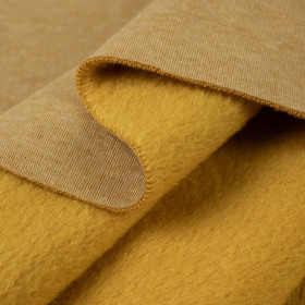MUSTARD MELANGE - brushed sweatshirt with teddy  / alpine fleece