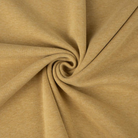 MUSTARD MELANGE - brushed sweatshirt with teddy  / alpine fleece