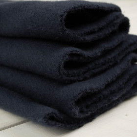 NAVY - Double-sided cotton fleece
