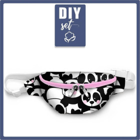 HIP BAG - PANDAS / pink - big