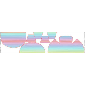 HIP BAG - RAINBOW STRIPES pat. 2 - small