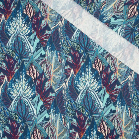 BLUE LEAVES (VINTAGE) - single jersey 