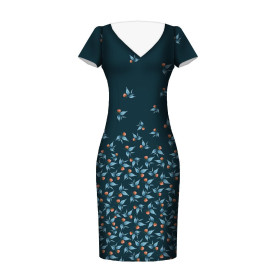 BLUE LEAVES - dress panel 