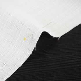 MINI LEAVES AND INSECTS PAT. 2 (TROPICAL NATURE) / white - Woven Fabric for tablecloths