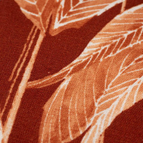 FALLING LEAVES / red - viscose + linen