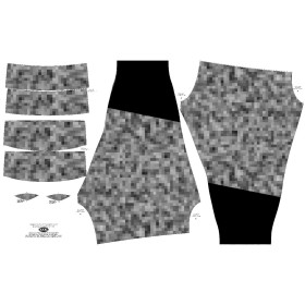 SPORTS LEGGINGS - PIXELS pat. 2 / grey