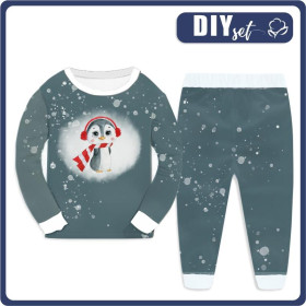 CHILDREN'S PAJAMAS " MIKI" - ALBI THE WINTER PENGUIN - sewing set