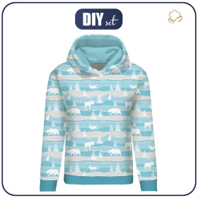 CLASSIC WOMEN’S HOODIE (POLA) - Alaska / light blue - looped knit fabric 