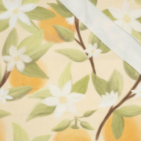 ORANGES no. 2 / vanilla - looped knit fabric