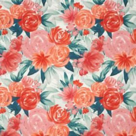 ROSES AND PEONIES pat. 2 - looped knit fabric