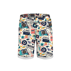 KID`S SHORTS (RIO) - RETRO MUSIC - looped knit fabric 