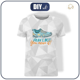 MEN’S T-SHIRT - RUN LIKE YOU MEAN IT / ice - single jersey