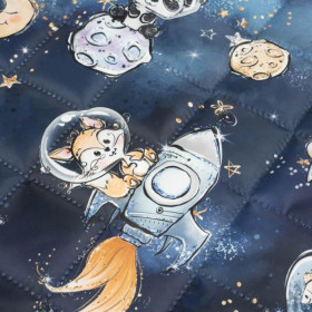 SPACE CUTIES pat. 6 (CUTIES IN THE SPACE) - Quilted nylon fabric 