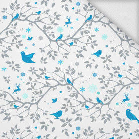 WINTER (turquoise) - looped knit fabric