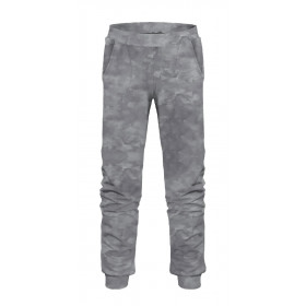 CHILDREN'S JOGGERS (LYON) - CAMOUFLAGE pat. 2 (grey) - looped knit fabric