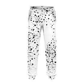 CHILDREN'S JOGGERS (LYON) - SPOTS / BLACK (DIA DE LOS MUERTOS) - looped knit fabric 