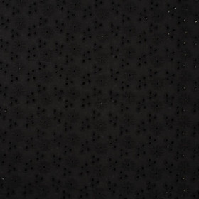 DAISIES / black - Embroidered cotton fabric