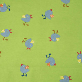GREY BIRDS / lime - single jersey 