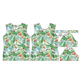 WOMEN’S T-SHIRT - PARADISE JUNGLE / white - single jersey