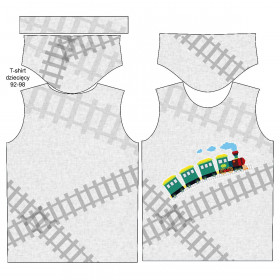 KID’S T-SHIRT - LOCOMOTIVE (train) / acid (grey) - single jersey