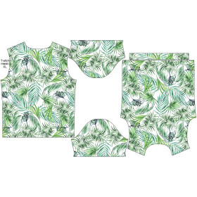MEN’S T-SHIRT - PALM LEAVES pat. 4 / white - single jersey