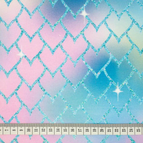 RAINBOW OCEAN pat. 4 - looped knit fabric