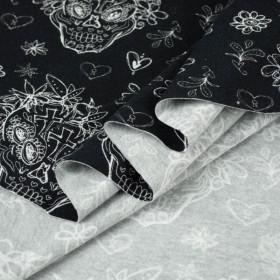 SKULLS CONTOUR / garland (DIA DE LOS MUERTOS) - single jersey 