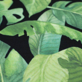 TROPICAL LEAVES pat. 2 / black - swimsuit lycra