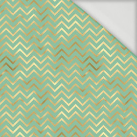 GOLDEN ZIGZAGS (GOLDEN OCEAN) / mint - Viscose jersey