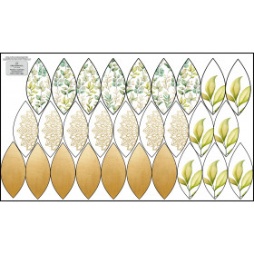 7 EASTER EGGS SEWING SET - GREEN LEAVES