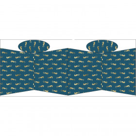 TOTE BAG - GOLDEN SEAHORSES (GOLDEN OCEAN) - sewing set