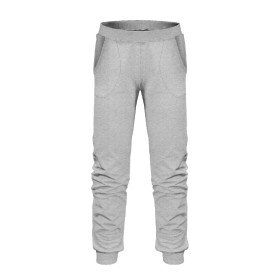 CHILDREN'S JOGGERS (LYON) - M-01 WHITE MELANGE - looped knit fabric