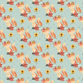 FOXES MIX 2 / mint (FOXES AND PUMPKINS)