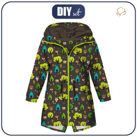 KIDS PARKA (ARIEL) - ANIMALS IN FOREST - softshell
