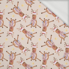 REINDEERS / STARS (CHRISTMAS REINDEERS) - looped knit fabric