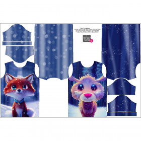 2-PACK - KID’S T-SHIRT - ANIMATED ANIMALS pat. 2 - sewing set