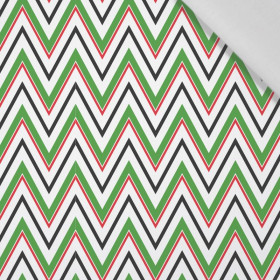 BIG ZIGZAG / green - Cotton woven fabric
