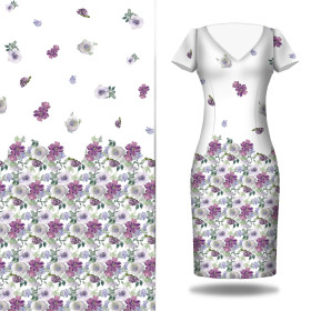 WATER-COLOR FLOWERS pat. 3 - dress panel crepe