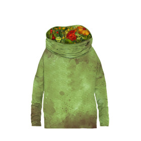 SNOOD SWEATSHIRT (FURIA) - OLIVE SPECKS / flower jungle - sewing set