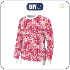 WOMEN'S SWEATSHIRT (HANA) BASIC - FLOWER MIX PAT. 2 - sewing set