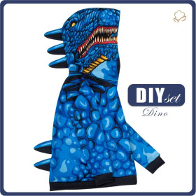 KID'S HOODIE DINO (PARIS) - BLUE DRAGON - sewing set