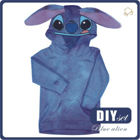 KID'S HOODIE (PARIS) - BLUE ALIEN - sewing set