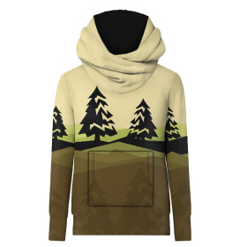 HYDROPHOBIC HOODIE UNISEX - FOREST TRAIL - sewing set