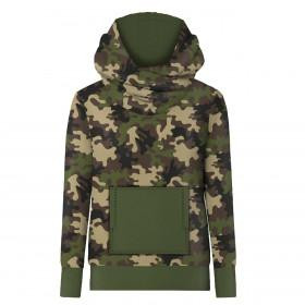 UNISEX HOODIE "HYDRA" (134/140) - CAMOUFLAGE OLIVE - sewing set